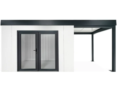 GARDEON® House with double panoramatic door & right carport
