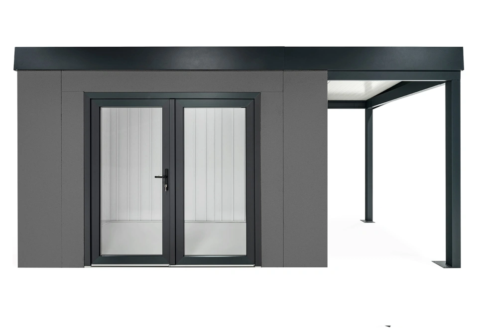 GARDEON® House with double panoramatic door & right carport