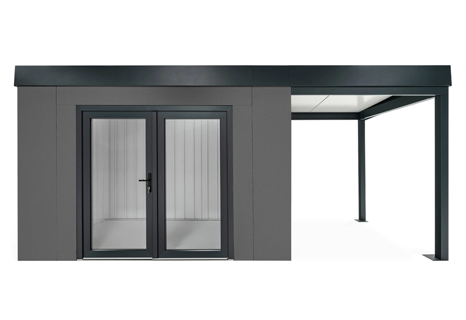GARDEON® House with double panoramatic door & right carport