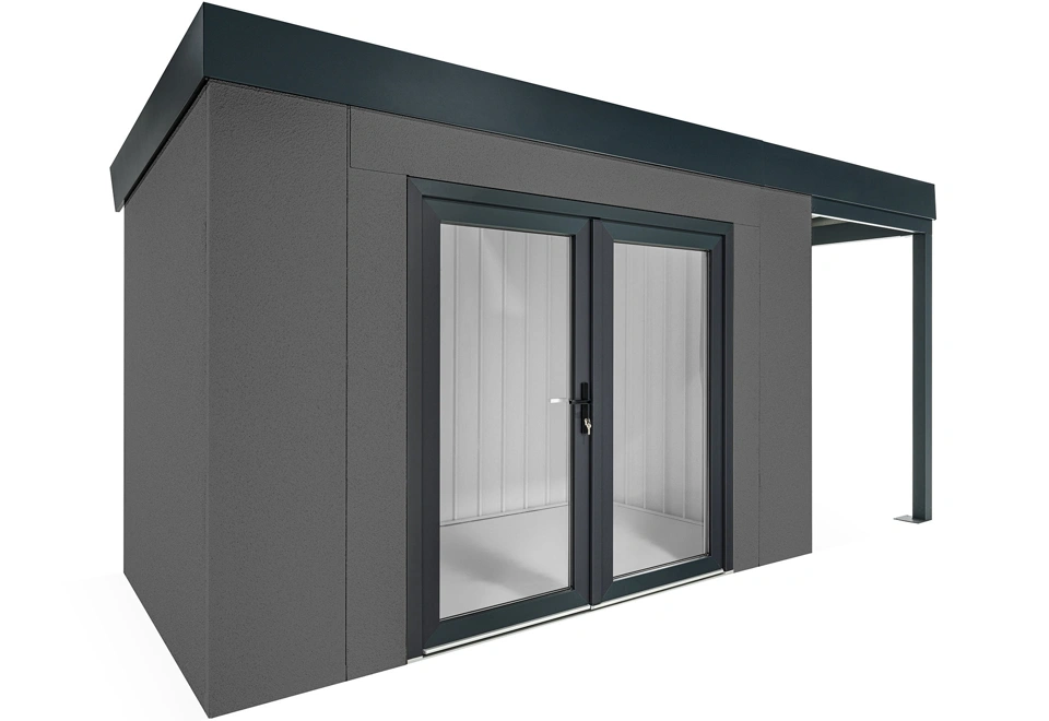 GARDEON® House with double panoramatic door & right carport