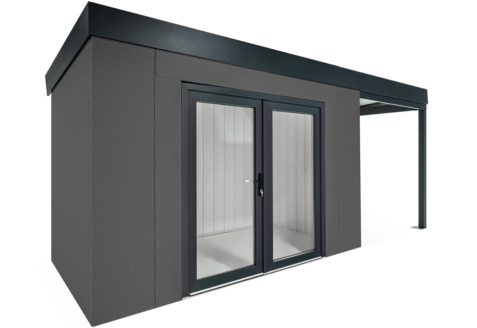 GARDEON® House with double panoramatic door & right carport