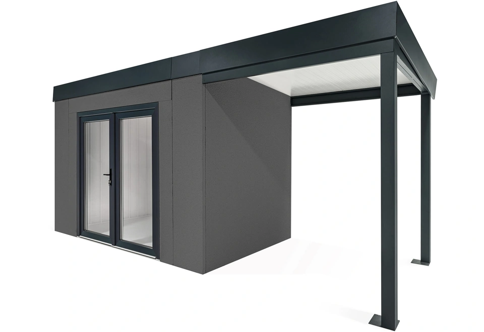 GARDEON® House with double panoramatic door & right carport