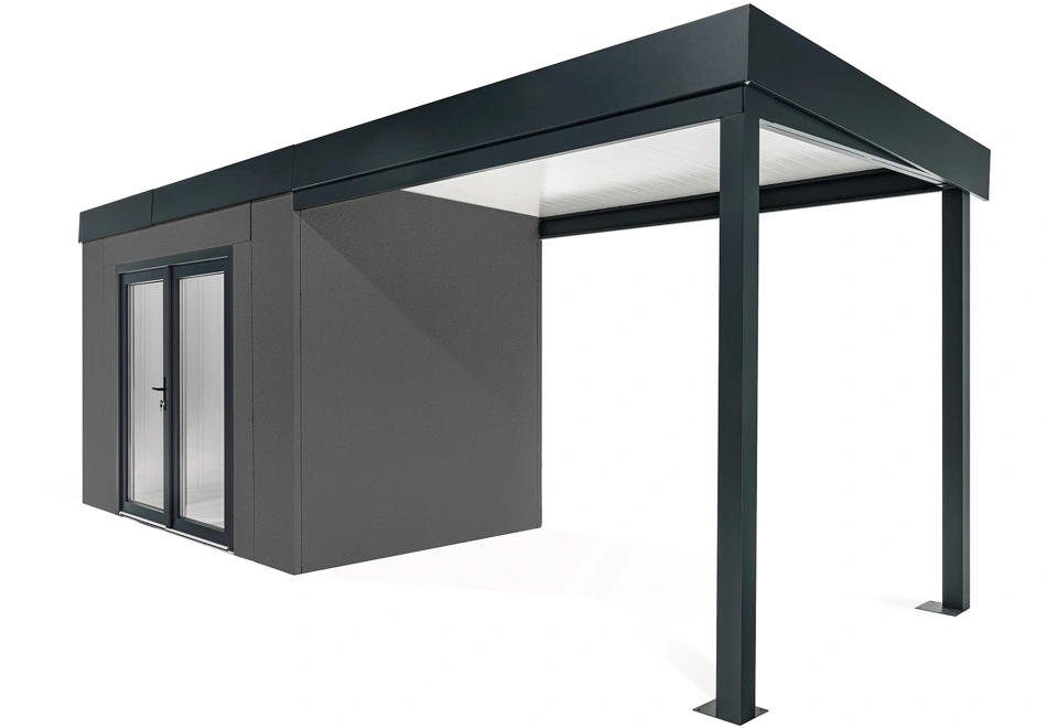 GARDEON® House with double panoramatic door & right carport