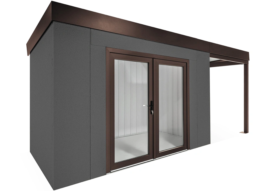 GARDEON® House with double panoramatic door & right carport