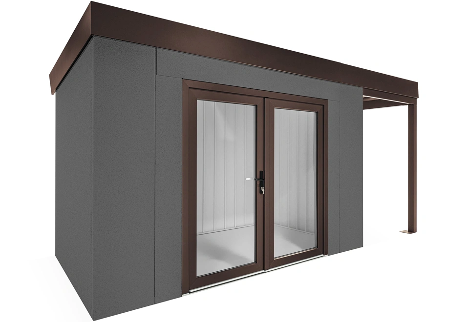GARDEON® House with double panoramatic door & right carport