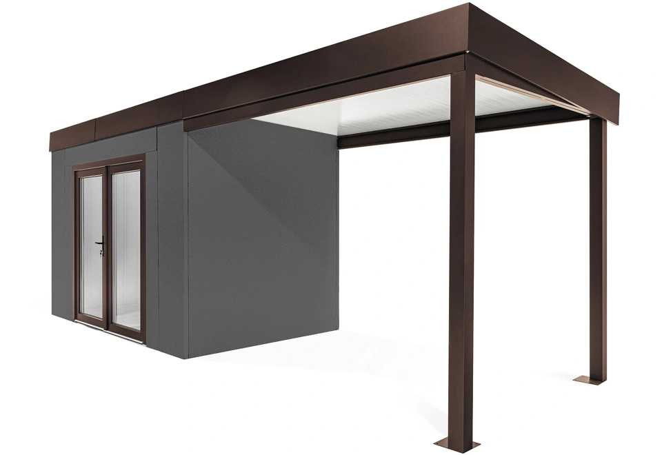 GARDEON® House with double panoramatic door & right carport