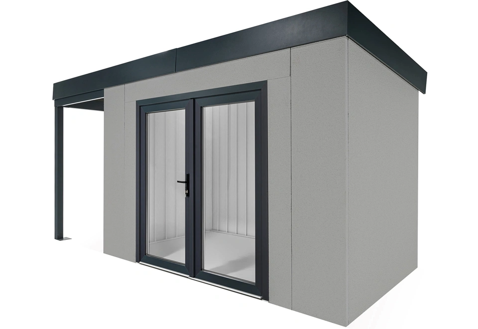 GARDEON® House with double panoramatic door & right carport