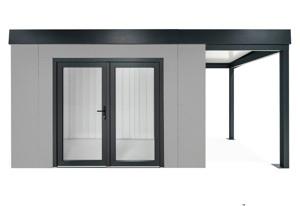 GARDEON® House with double panoramatic door & right carport