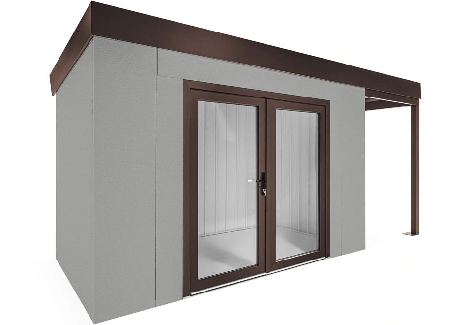 GARDEON® House with double panoramatic door & right carport