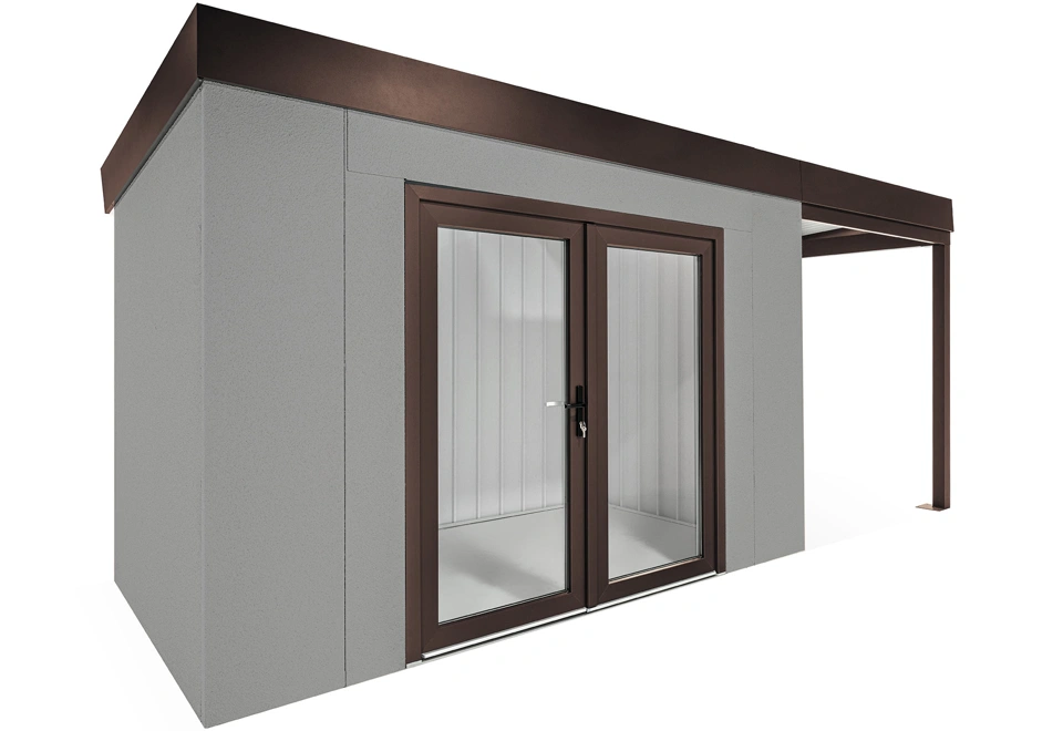 GARDEON® House with double panoramatic door & right carport