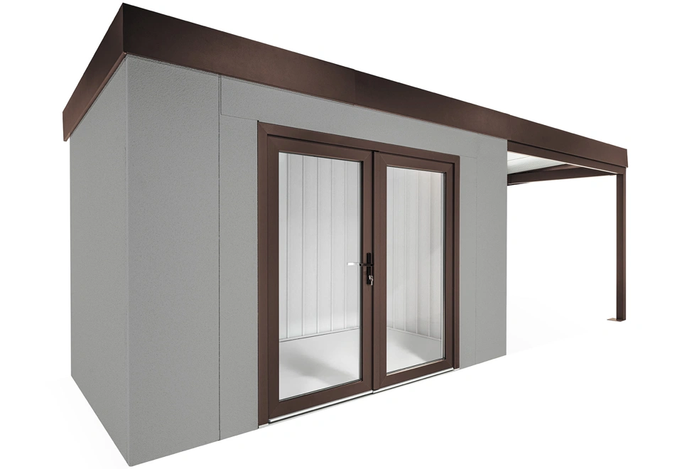 GARDEON® House with double panoramatic door & right carport