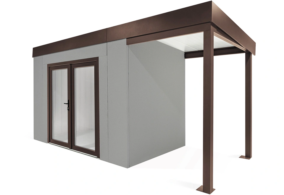 GARDEON® House with double panoramatic door & right carport