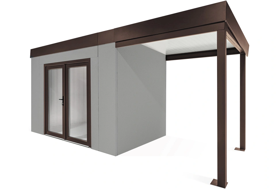 GARDEON® House with double panoramatic door & right carport