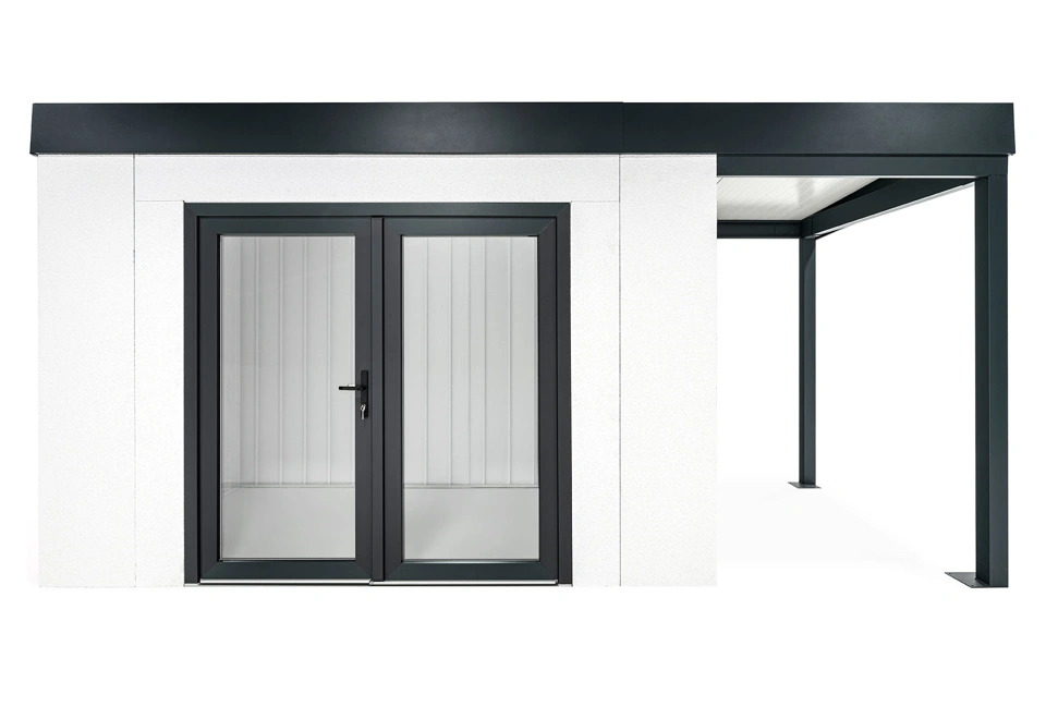 GARDEON® House with double panoramatic door & right carport