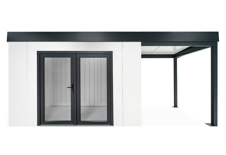 GARDEON® House with double panoramatic door & right carport