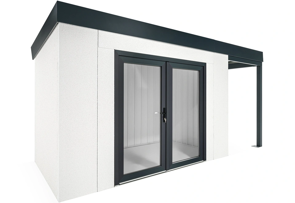 GARDEON® House with double panoramatic door & right carport