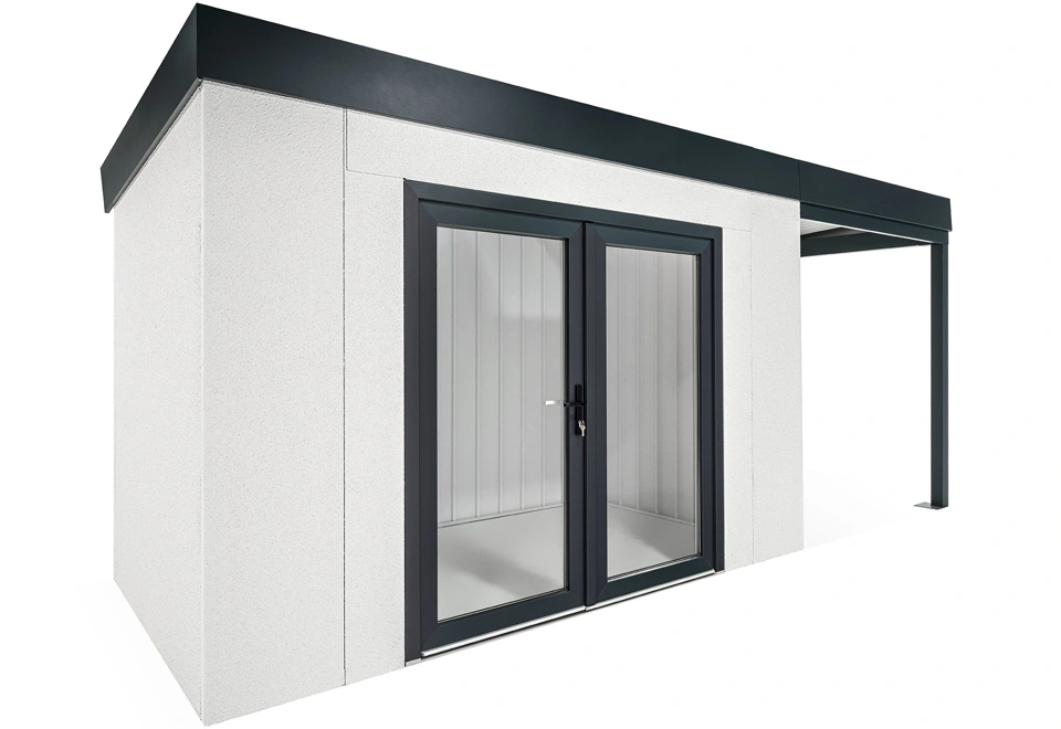 GARDEON® House with double panoramatic door & right carport