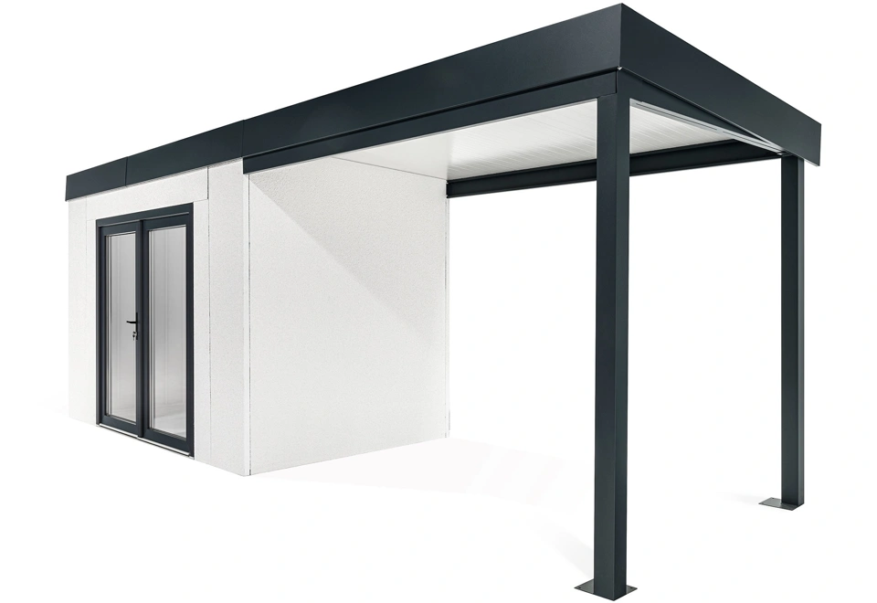 GARDEON® House with double panoramatic door & right carport