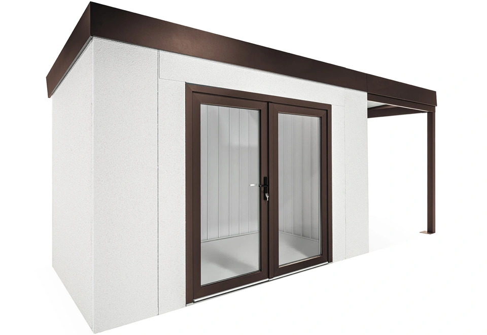 GARDEON® House with double panoramatic door & right carport