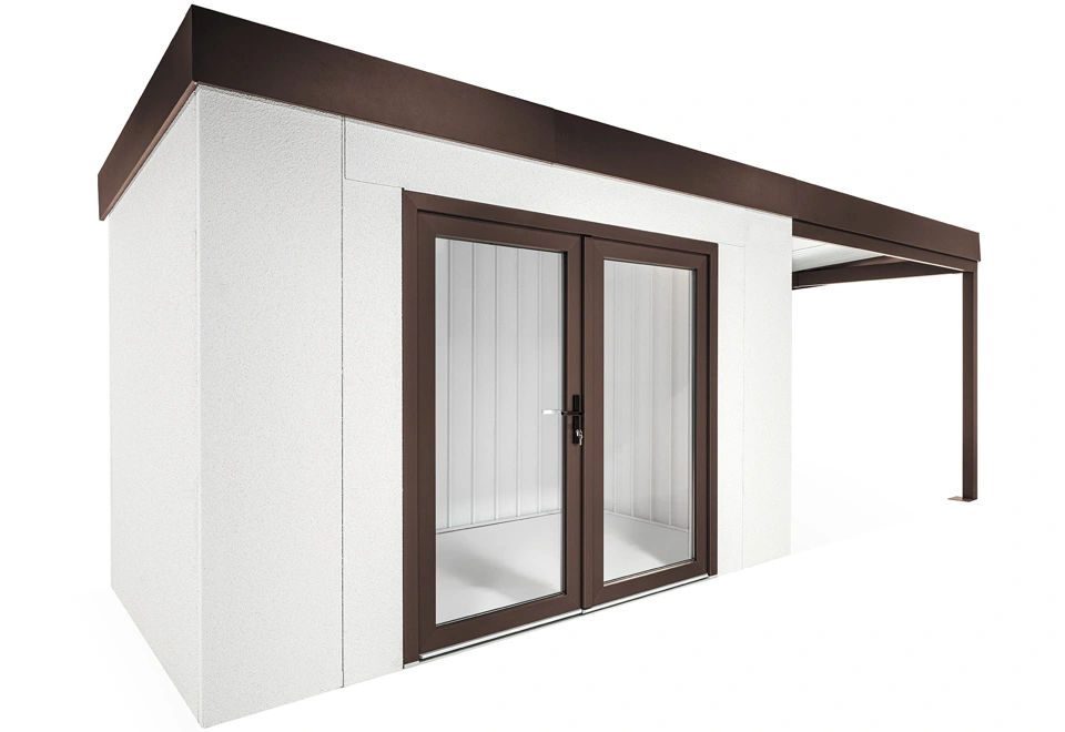 GARDEON® House with double panoramatic door & right carport