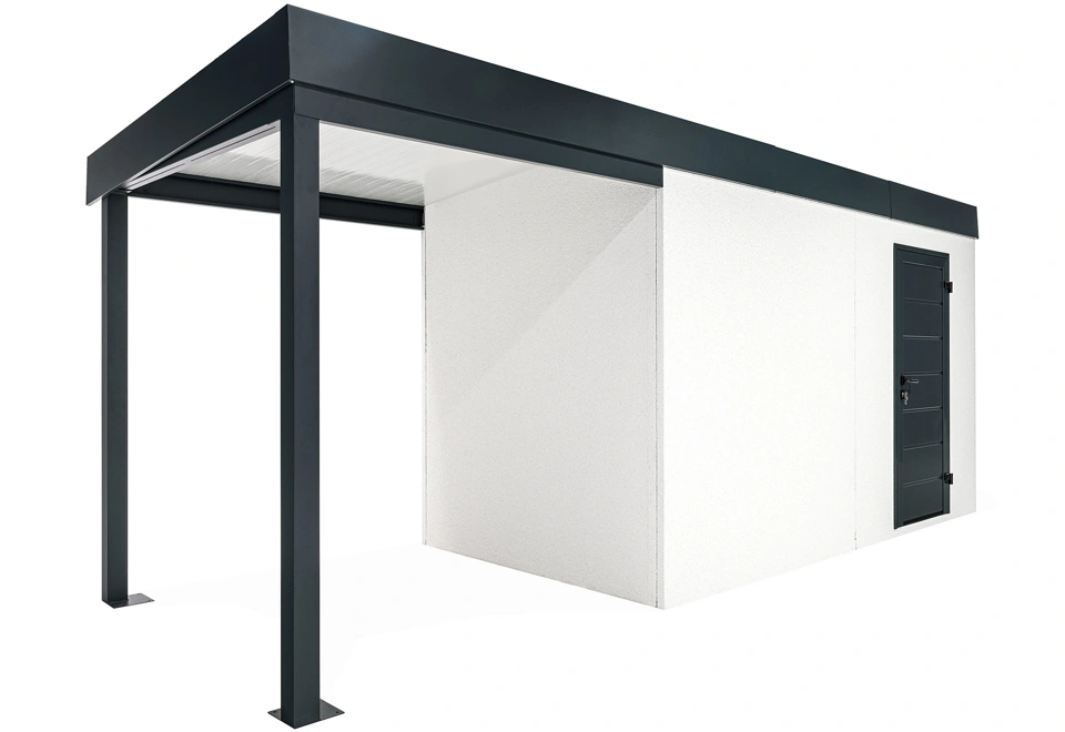 GARDEON® House with Hörmann door and left carport