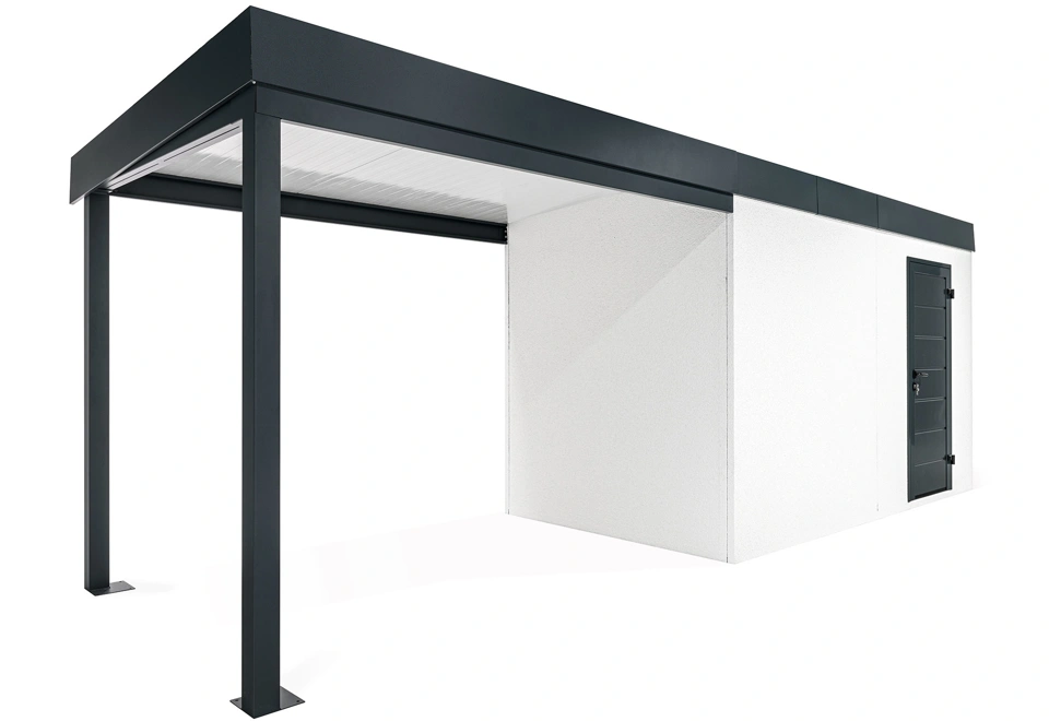 GARDEON® House with Hörmann door and left carport