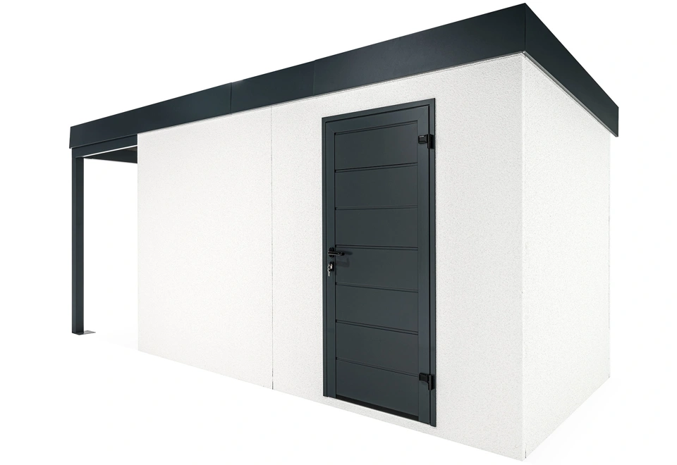 GARDEON® House with Hörmann door and left carport