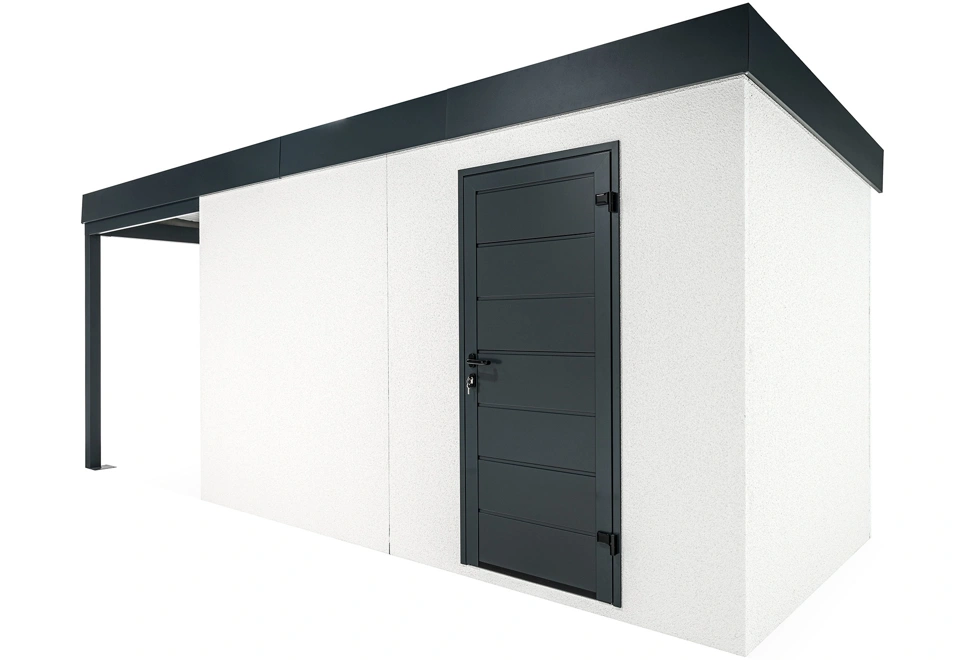 GARDEON® House with Hörmann door and left carport