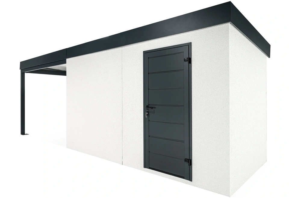 GARDEON® House with Hörmann door and left carport