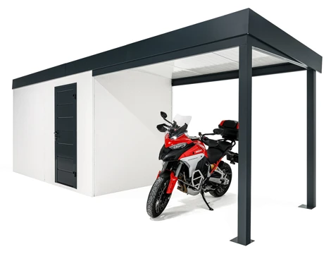 GARDEON® House with Hörmann door and right carport