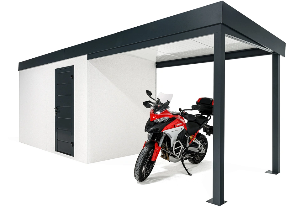 GARDEON® House with Hörmann door and right carport