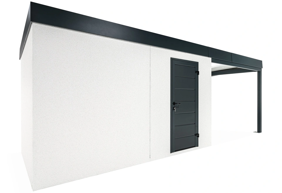 GARDEON® House with Hörmann door and right carport