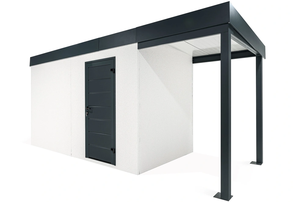 GARDEON® House with Hörmann door and right carport