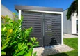 Garden house with Hormann safety garage door