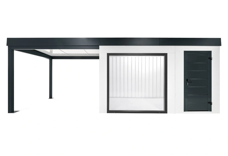 GARDEON® House with panoramatic window and left carport