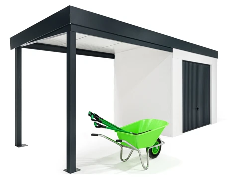GARDEON® House with safety garage door and left carport