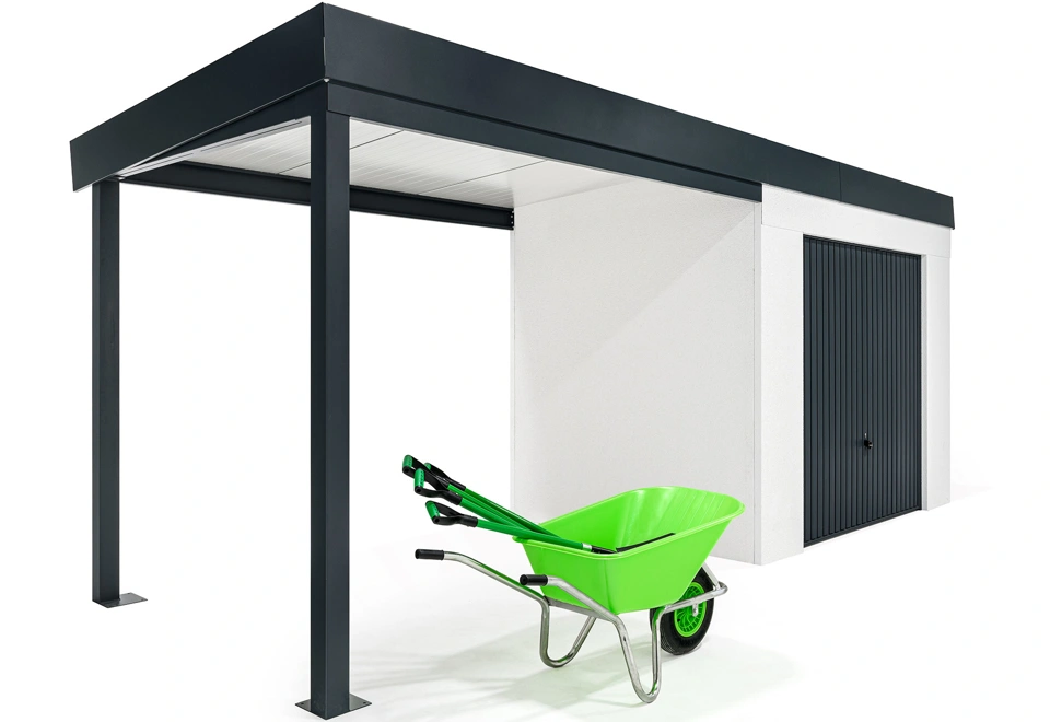 GARDEON® House with safety garage door and left carport