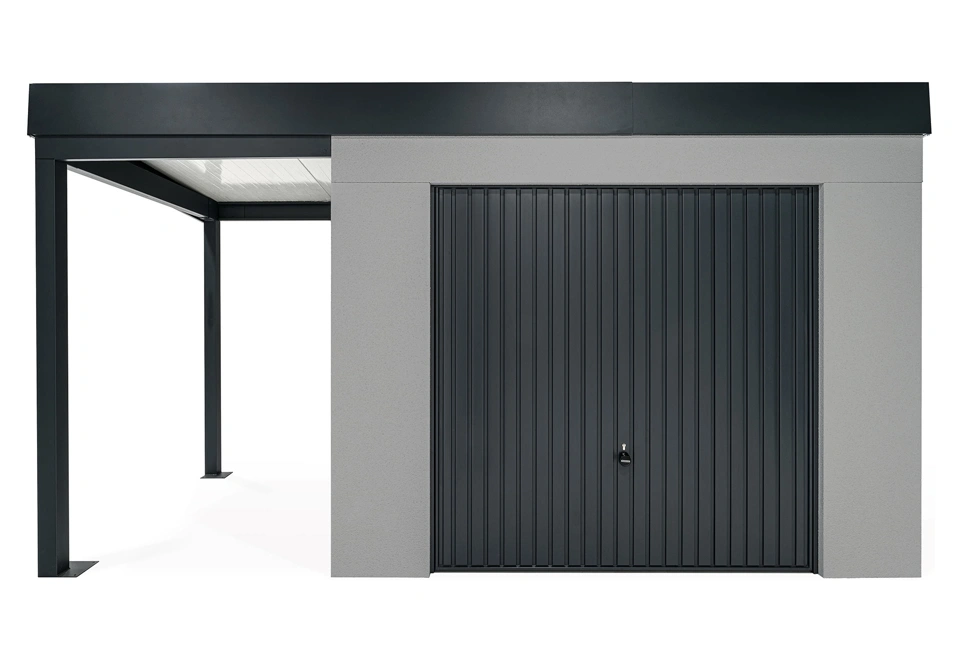 GARDEON® House with safety garage door and left carport