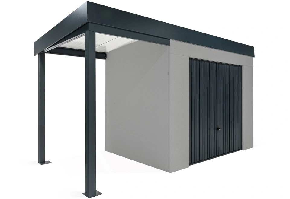 GARDEON® House with safety garage door and left carport