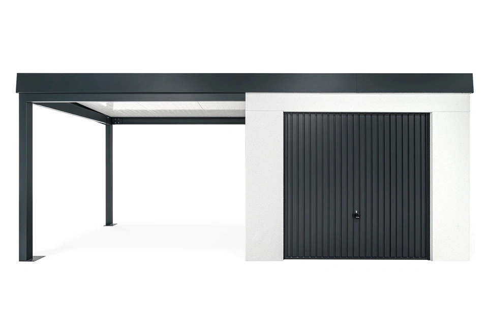 GARDEON® House with safety garage door and left carport