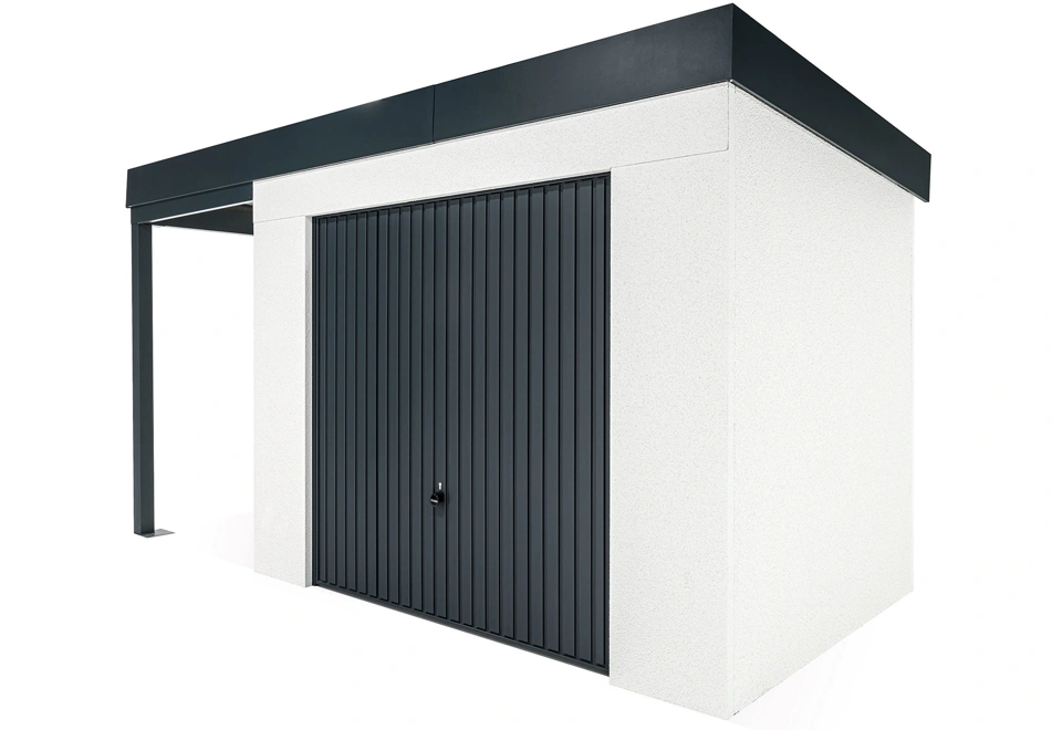 GARDEON® House with safety garage door and left carport