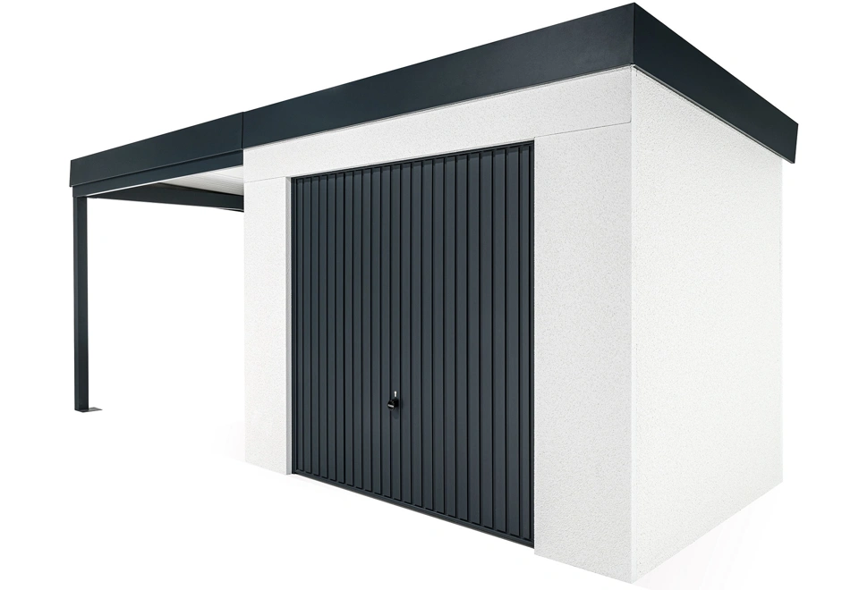 GARDEON® House with safety garage door and left carport