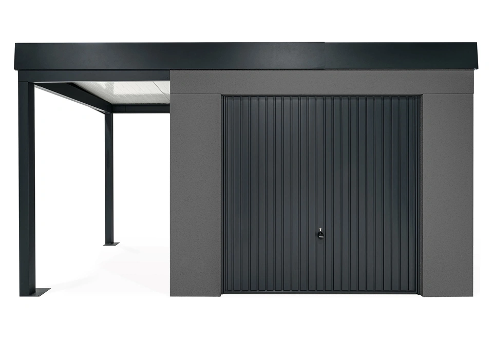 GARDEON® House with safety garage door and left carport