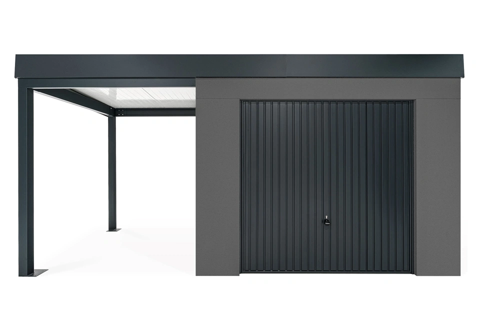 GARDEON® House with safety garage door and left carport