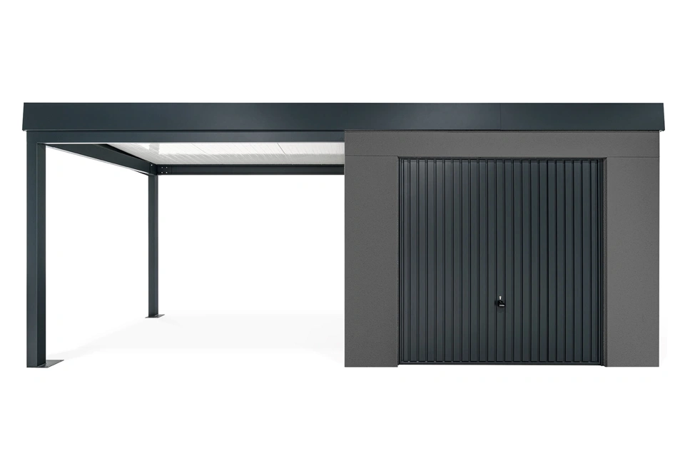 GARDEON® House with safety garage door and left carport