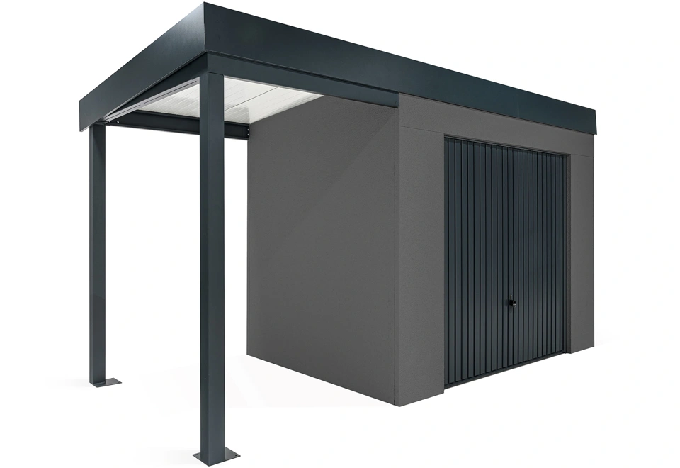 GARDEON® House with safety garage door and left carport