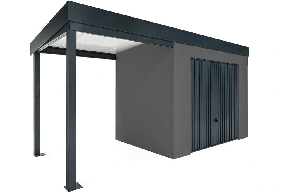 GARDEON® House with safety garage door and left carport