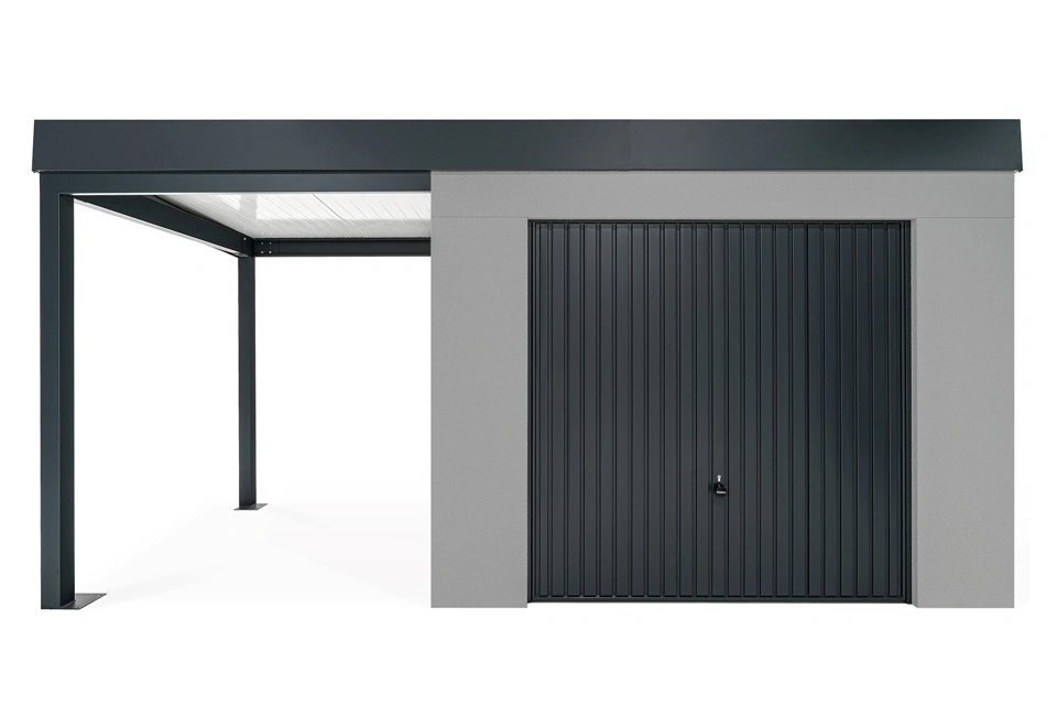 GARDEON® House with safety garage door and left carport