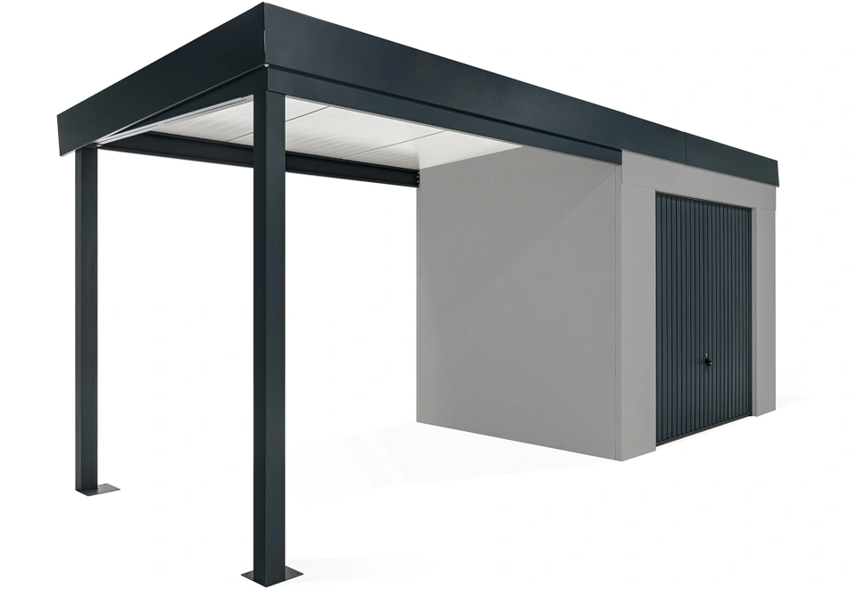 GARDEON® House with safety garage door and left carport