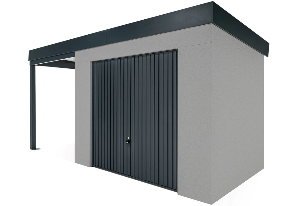 GARDEON® House with safety garage door and left carport